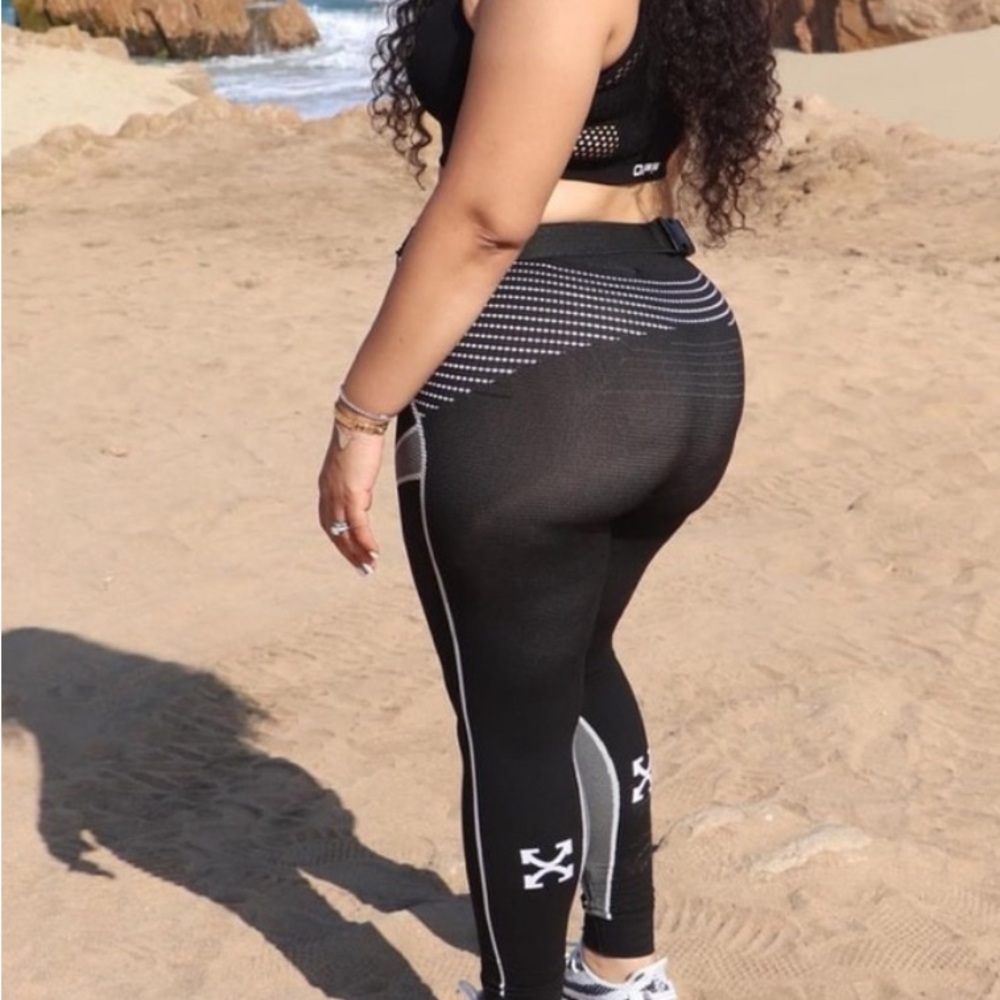 Authentic Off white leggings set- black & white. Very see through REPOSHED